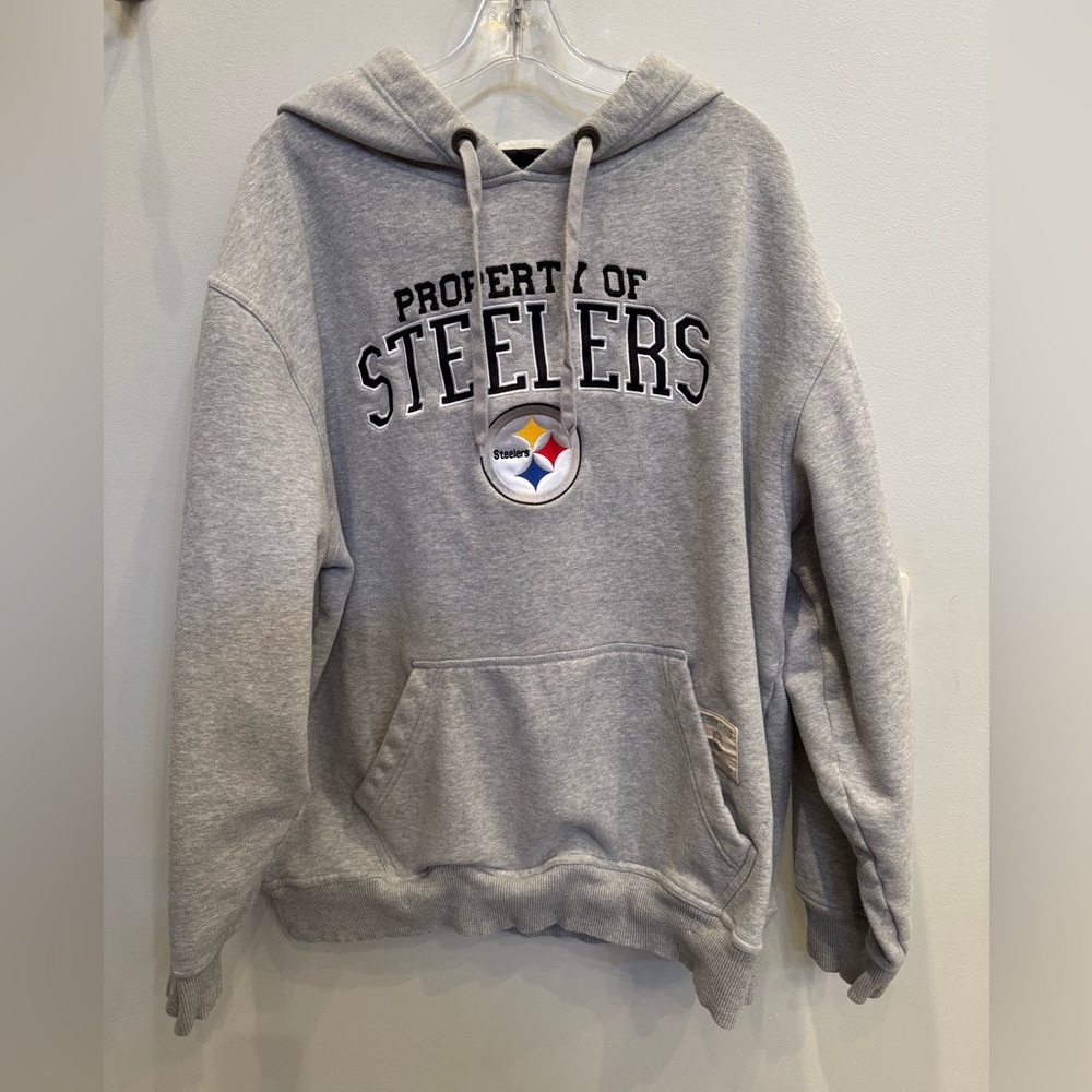 Reebok Gray Steelers Hoodie